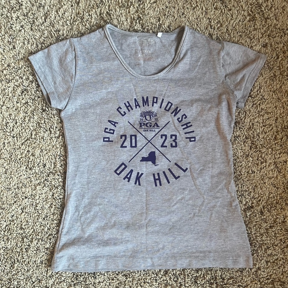New Garb Golf T-Shirt Youth Girls Small 2023 PGA Championship Oak Hill Golf Club